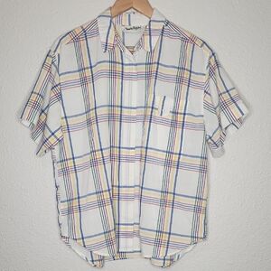 Diane Von Furstenberg Blue and White Button Down Shirt